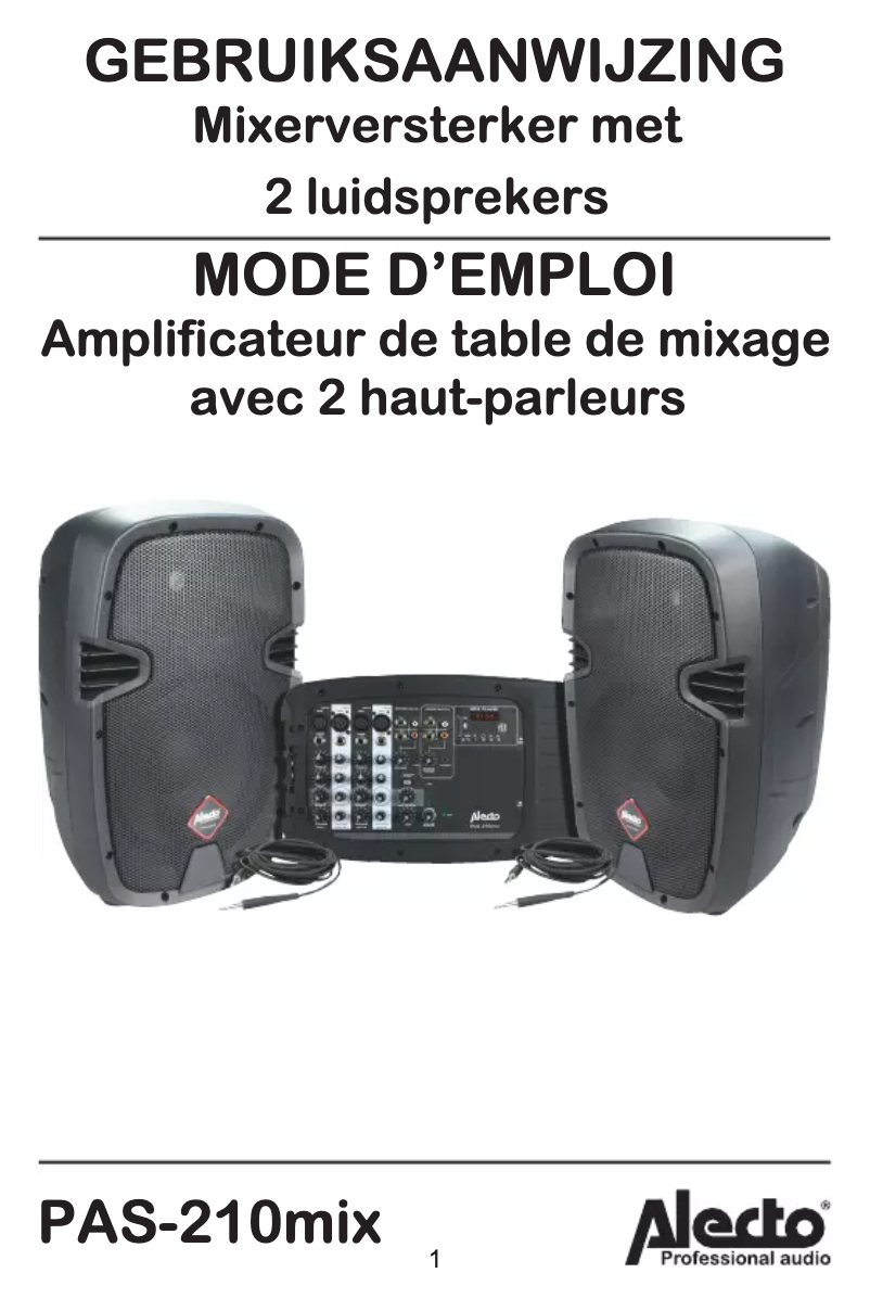 Image de la première page du manuel de l'appareil PAS-210mix