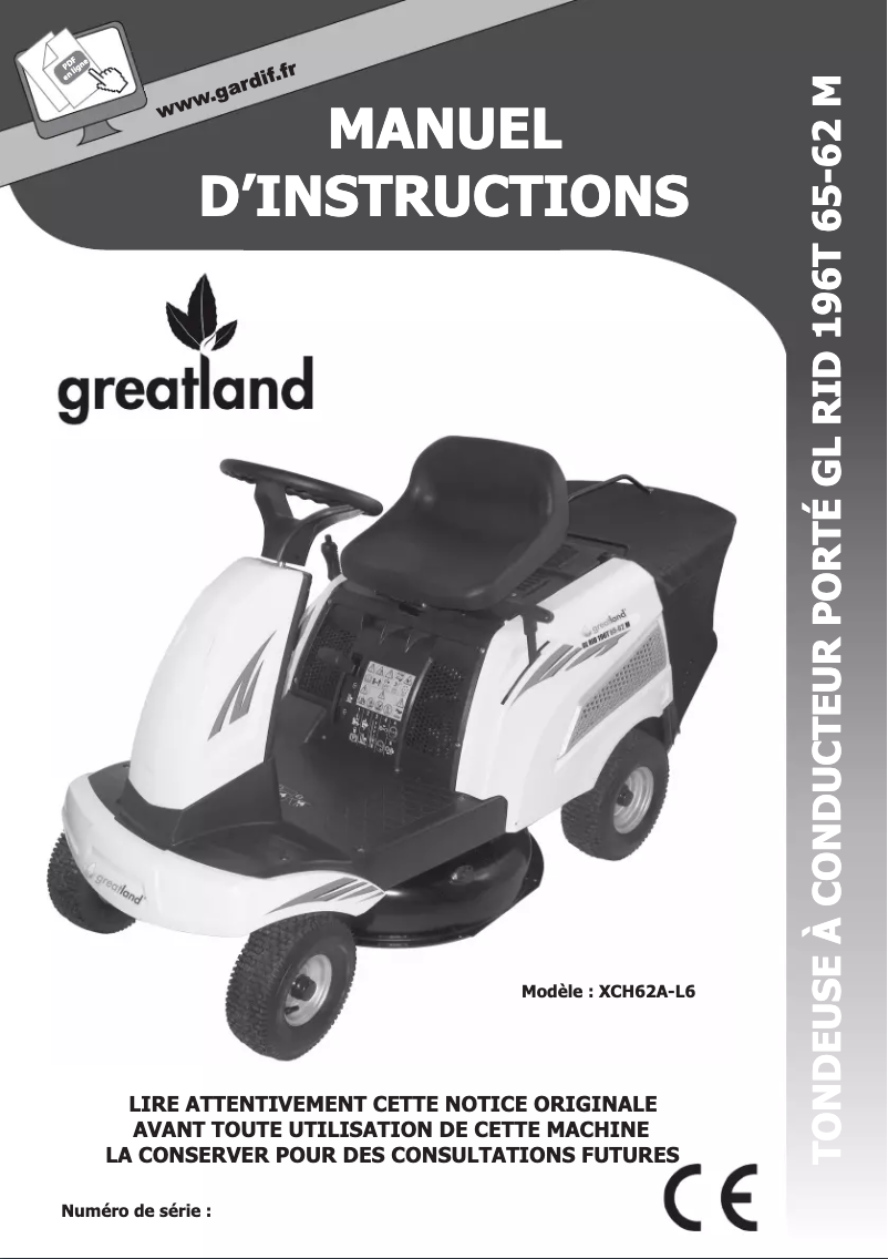 Image de la première page du manuel de l'appareil GL RID 196T 65-62 M