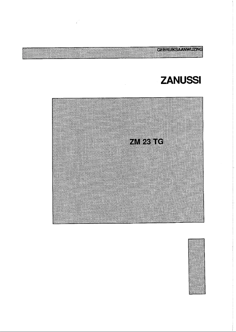 Image de la première page du manuel de l'appareil ZM23TG