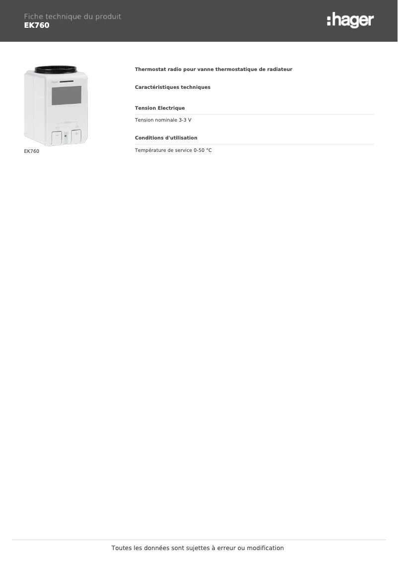 Imagen de la primera página del manual del dispositivo EK760