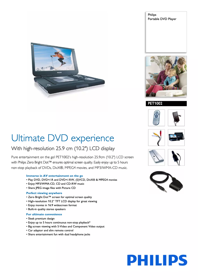 Image de la première page du manuel de l'appareil PET1002