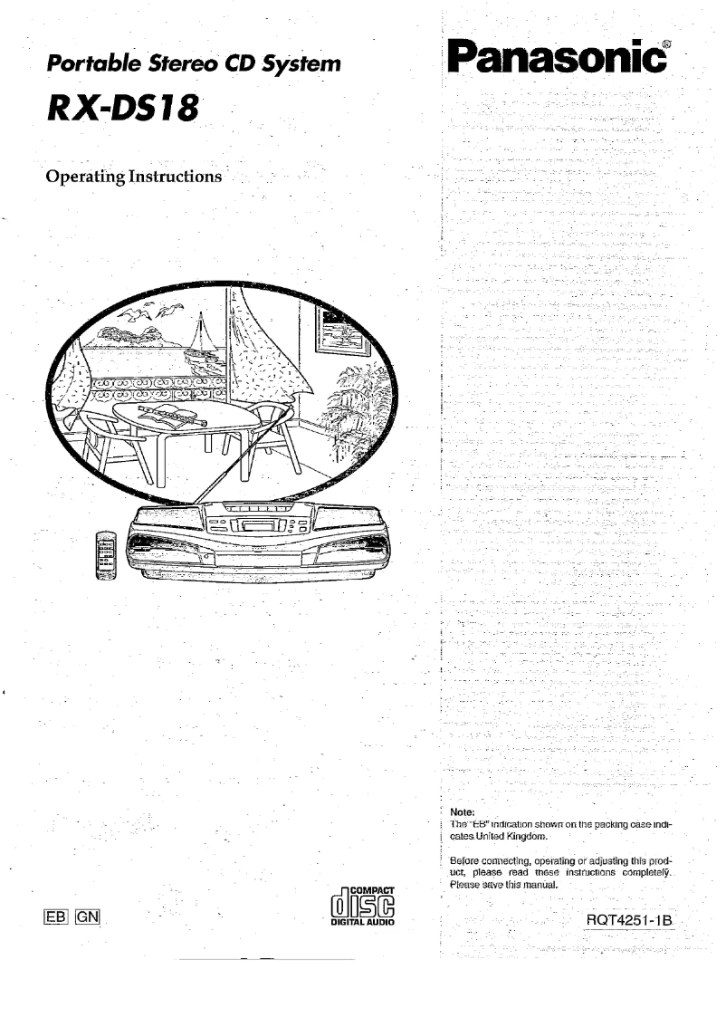 Page 1 de la notice Manuel utilisateur Panasonic RX-DS18