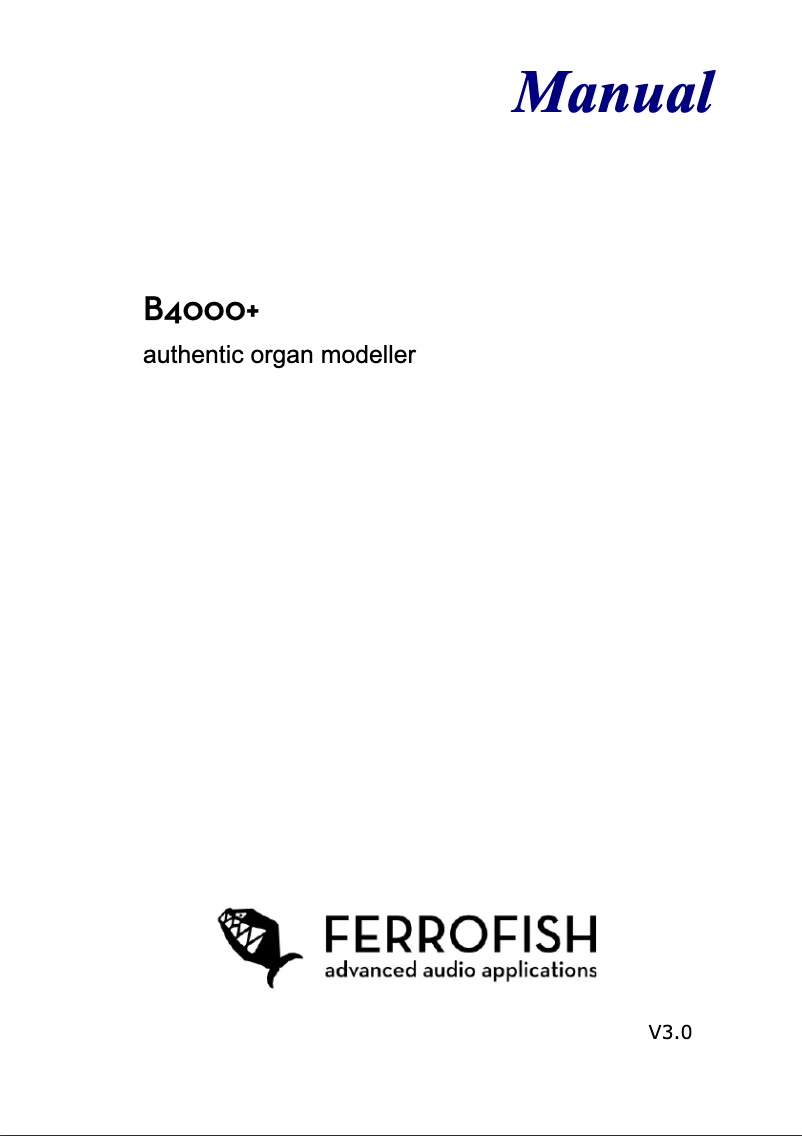 Página 1 del manual Manual de usuario Ferrofish B4000+