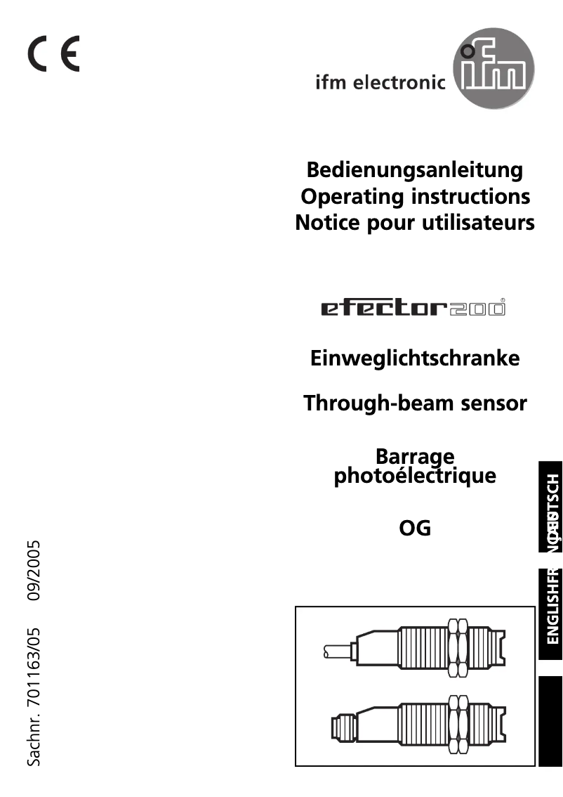 Page n°1 - Manuel utilisateur IFM OG5117