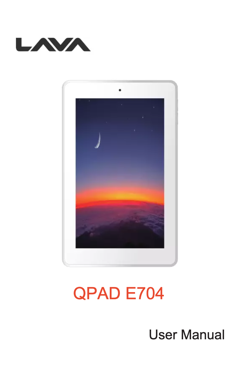 Image de la première page du manuel de l'appareil Qpad E704