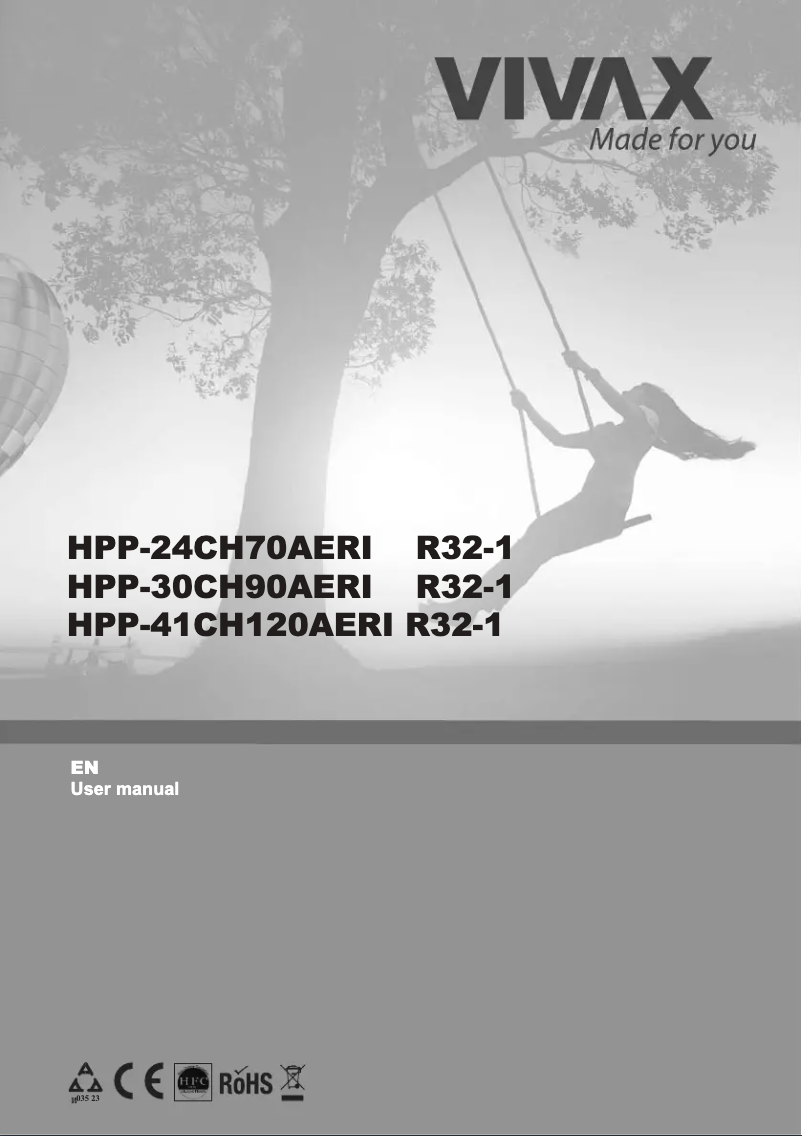 Page 1 de la notice Manuel utilisateur Vivax HPP-30CH90AERI R32-1