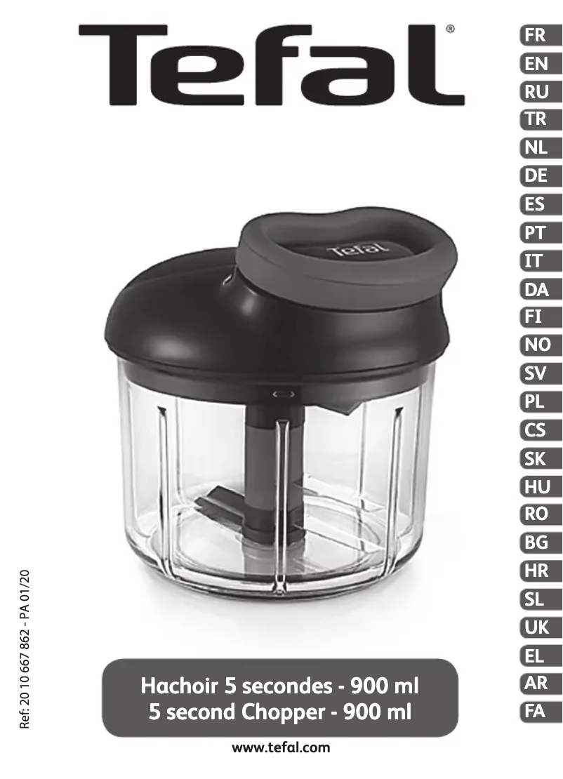 Page n°1 - Manuel utilisateur Tefal 5 Second Chopper