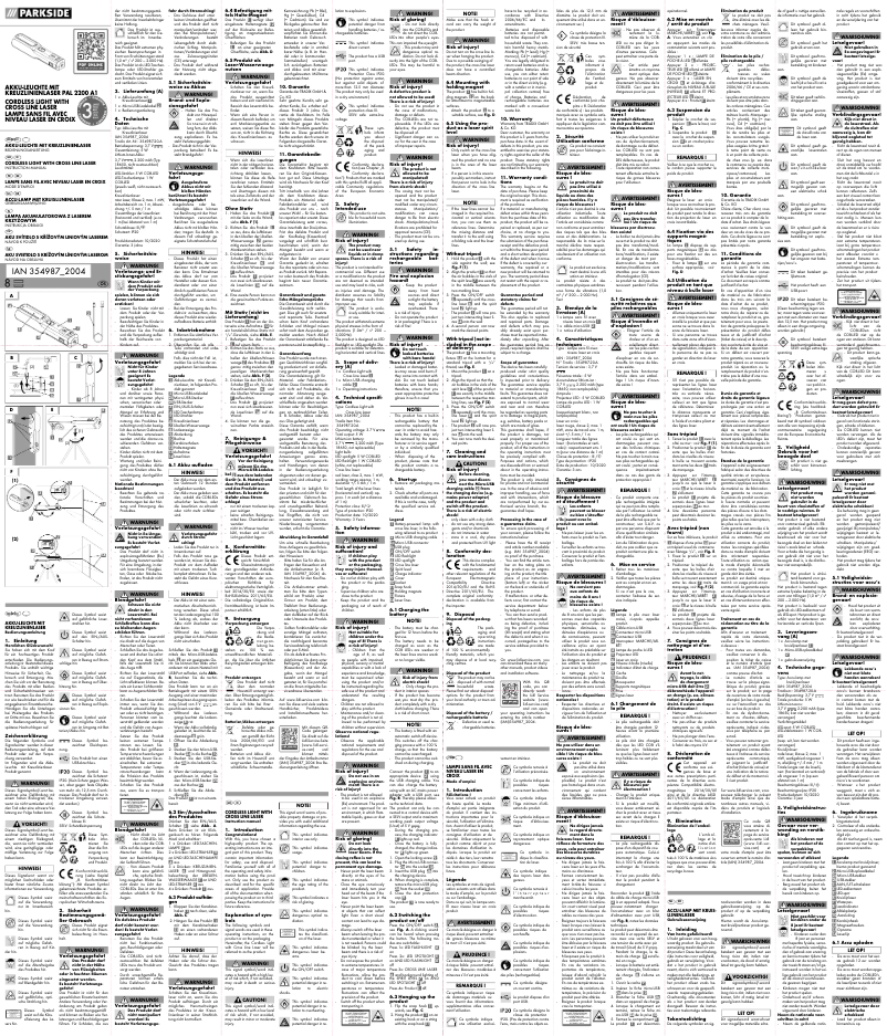 Image de la première page du manuel de l'appareil PAL 2200 A1