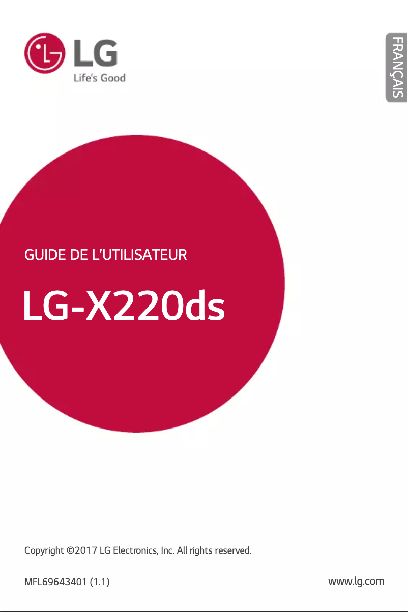 Page n°1 - Manuel utilisateur LG K5