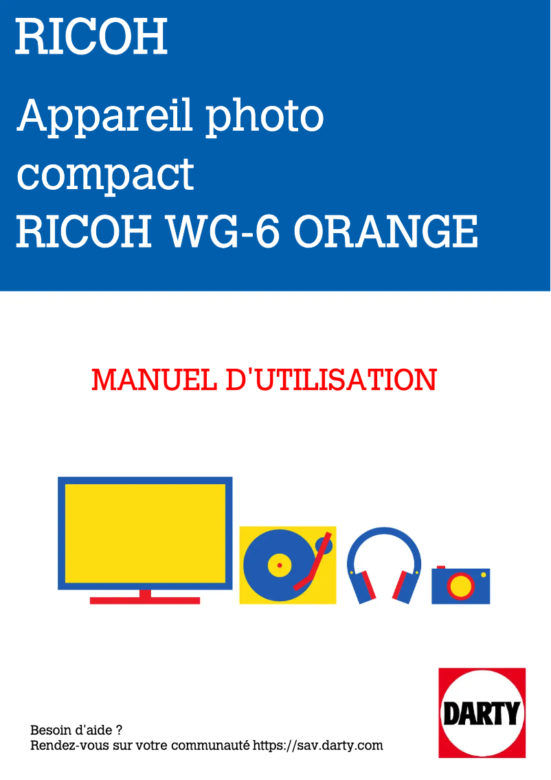 Image de la première page du manuel de l'appareil WG-6