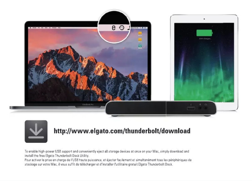 Page 1 de la notice Manuel utilisateur Elgato Thunderbolt 3 Mini Dock