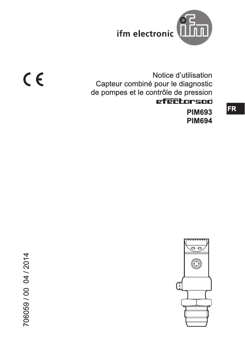Page 1 de la notice Manuel utilisateur IFM PIM694