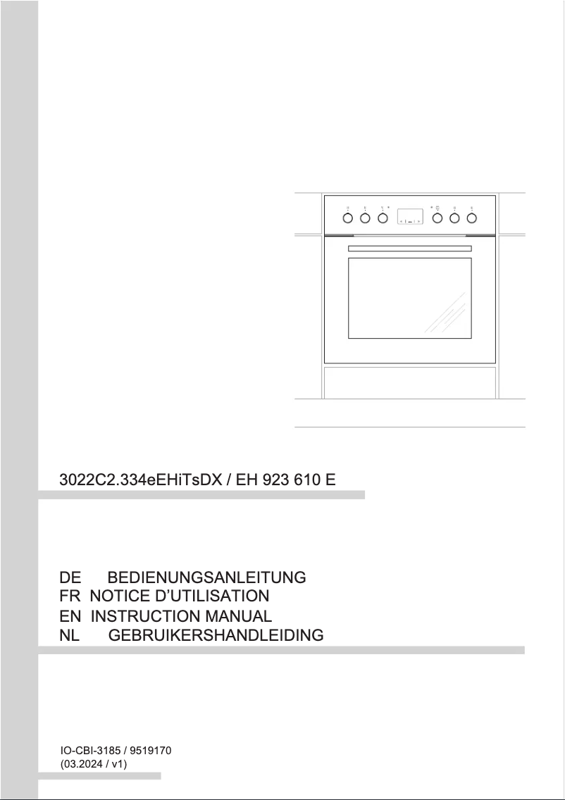 Página 1 del manual Manual de usuario Amica EH 923 610 E