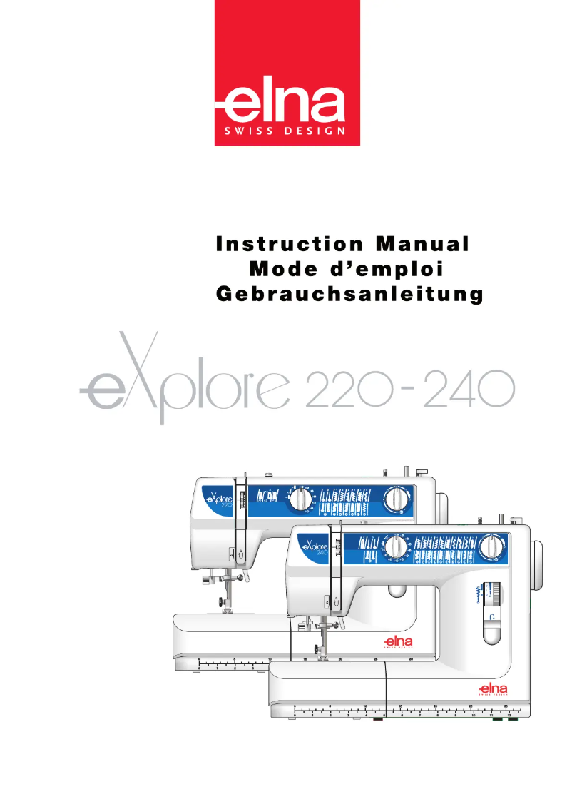 Page n°1 - Manuel utilisateur Elna eXplore 240