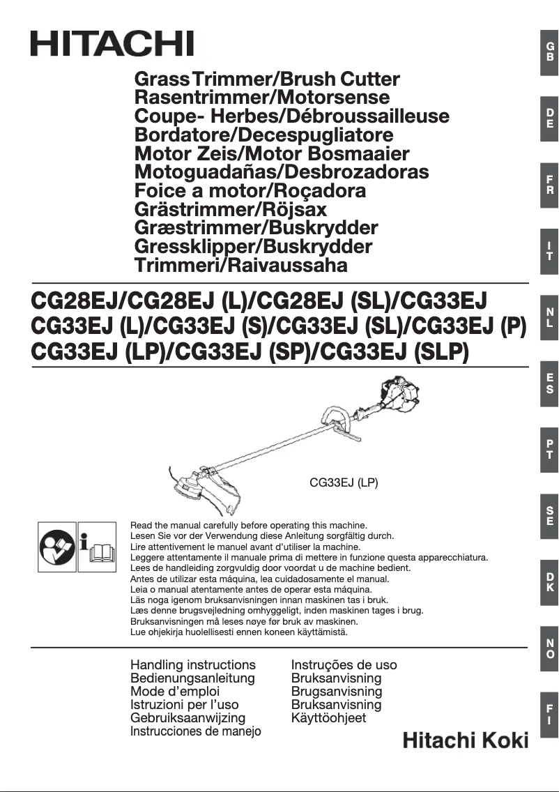 Page 1 of the manual User Manual Hitachi CG 33EJ