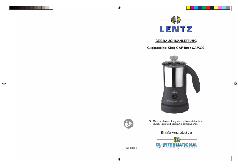 Image de la première page du manuel de l'appareil CAP160