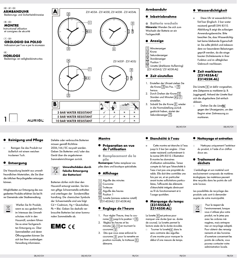Image de la première page du manuel de l'appareil Z31455AL