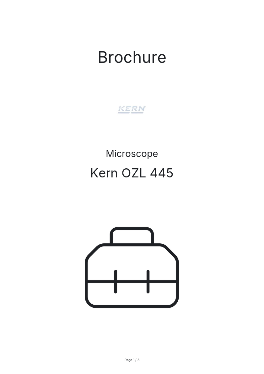 Image de la première page du manuel de l'appareil OZL 445
