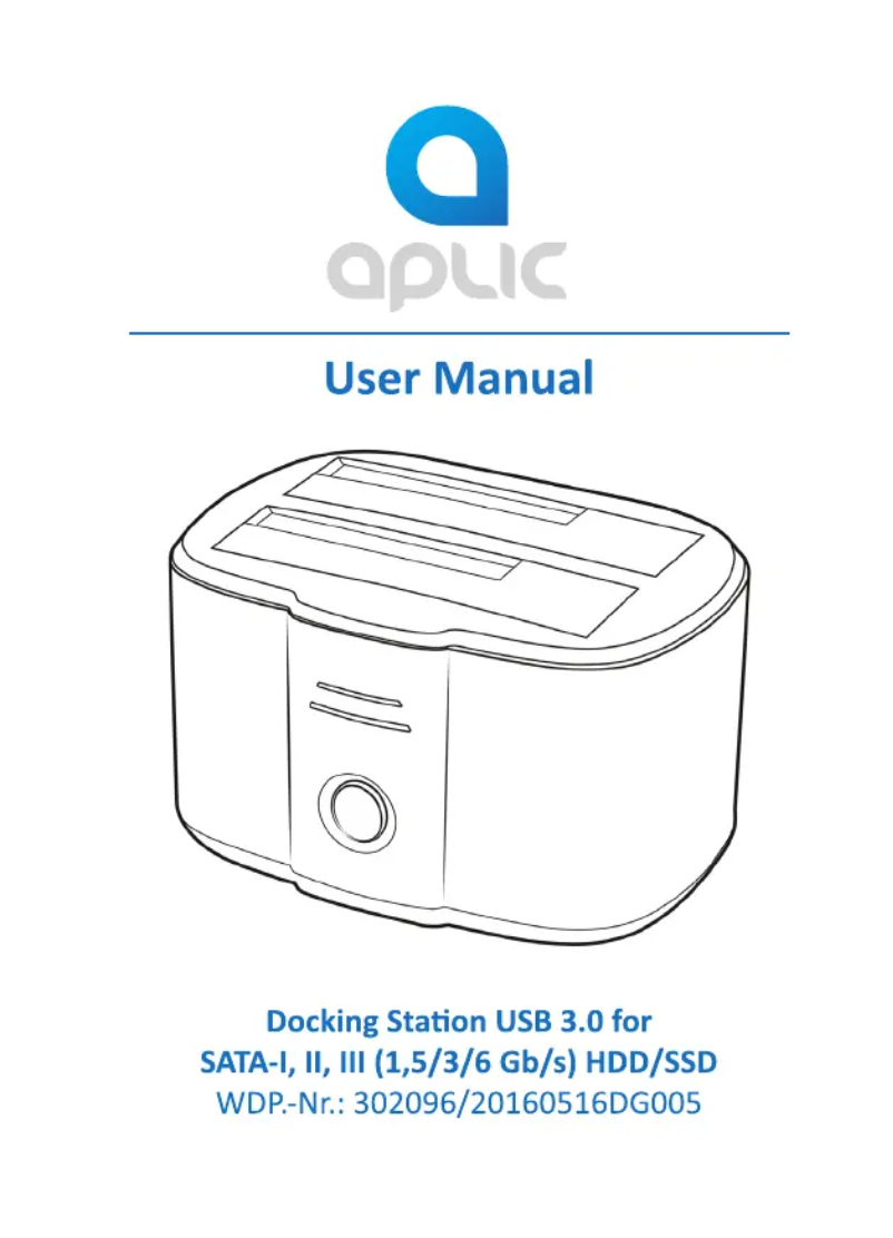 Page 1 of the manual User Manual Aplic 302096