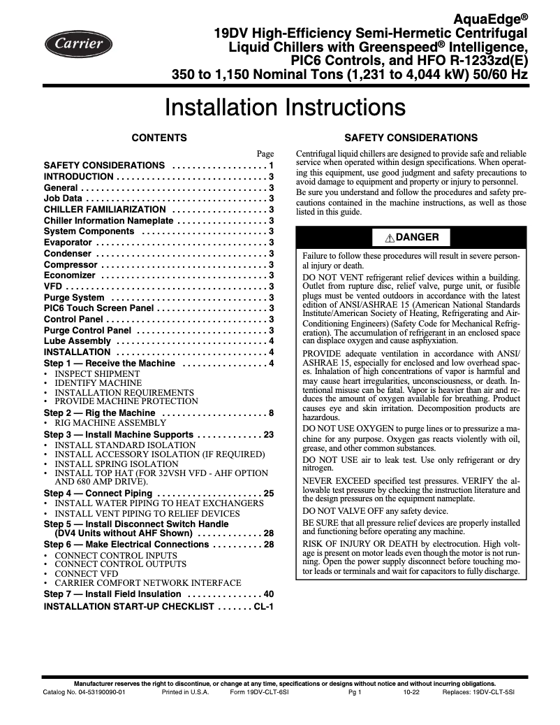 Image de la première page du manuel de l'appareil AquaEdge 19DV