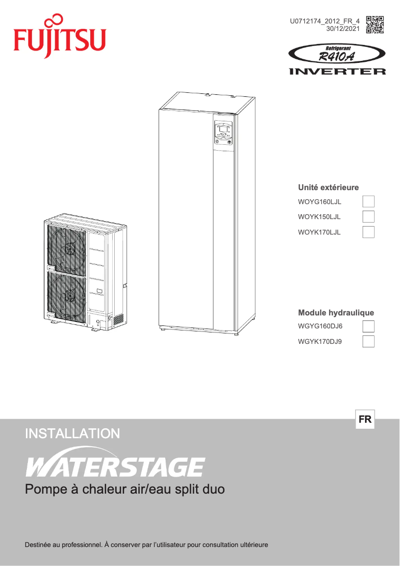 Page n°1 - Manuel utilisateur Fujitsu Waterstage WGYK170DJ9