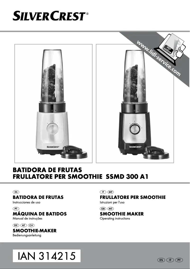 Page 1 de la notice Manuel utilisateur SilverCrest SSMD 300 A1