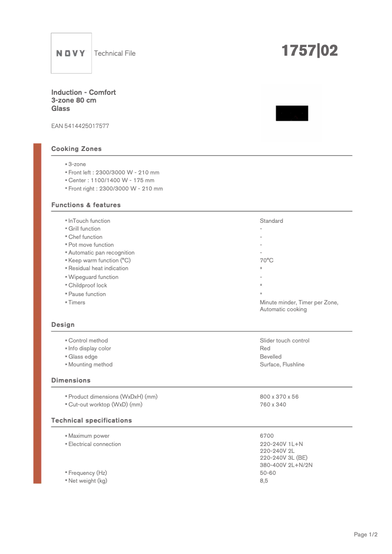 Image de la première page du manuel de l'appareil Comfort 1757