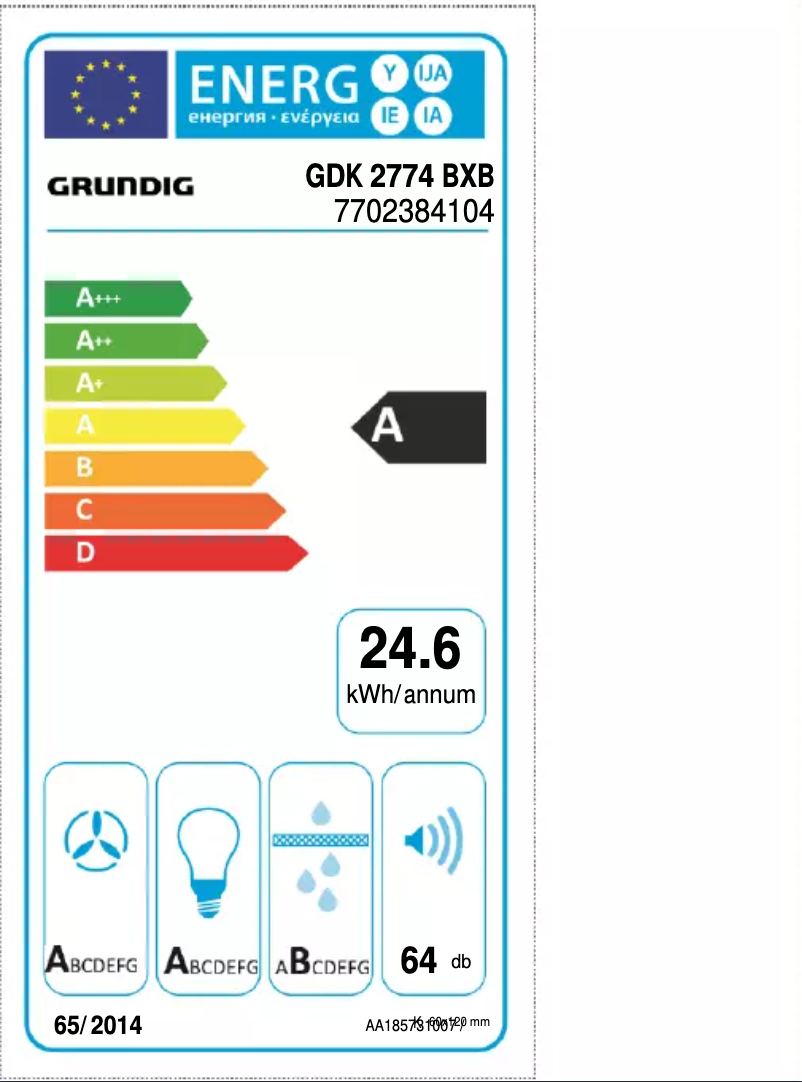 Image de la première page du manuel de l'appareil GDK 2774 BXB