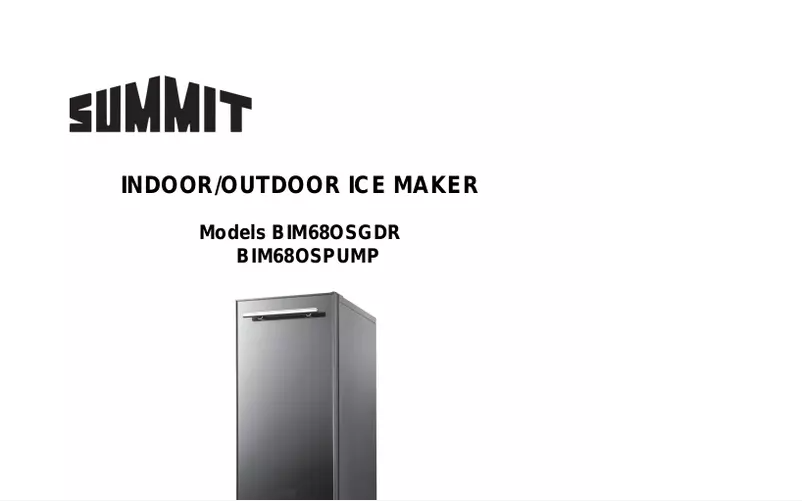Page 1 de la notice Manuel utilisateur Summit BIM68OSGDR
