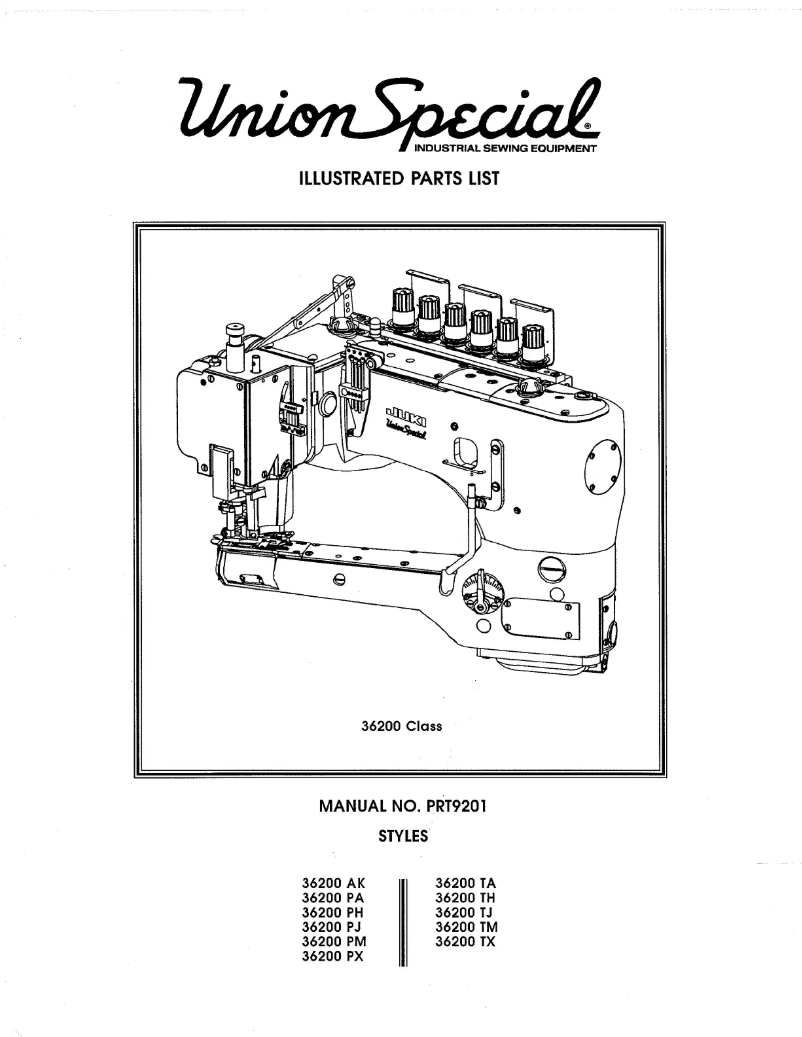 Page n°1 - Manuel utilisateur Union Special 36200TM