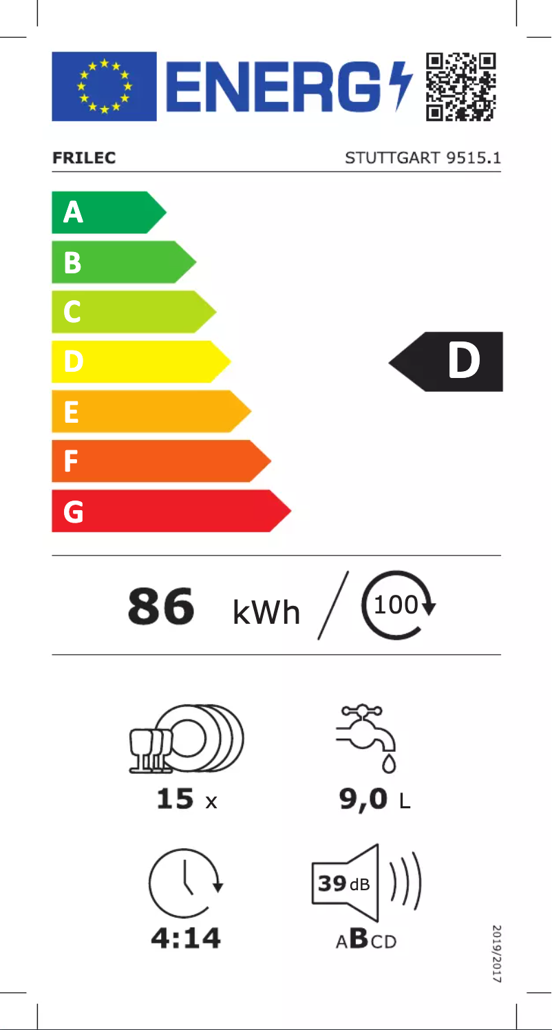 Page 1 de la notice Manuel utilisateur Frilec STUTTGART9515.1