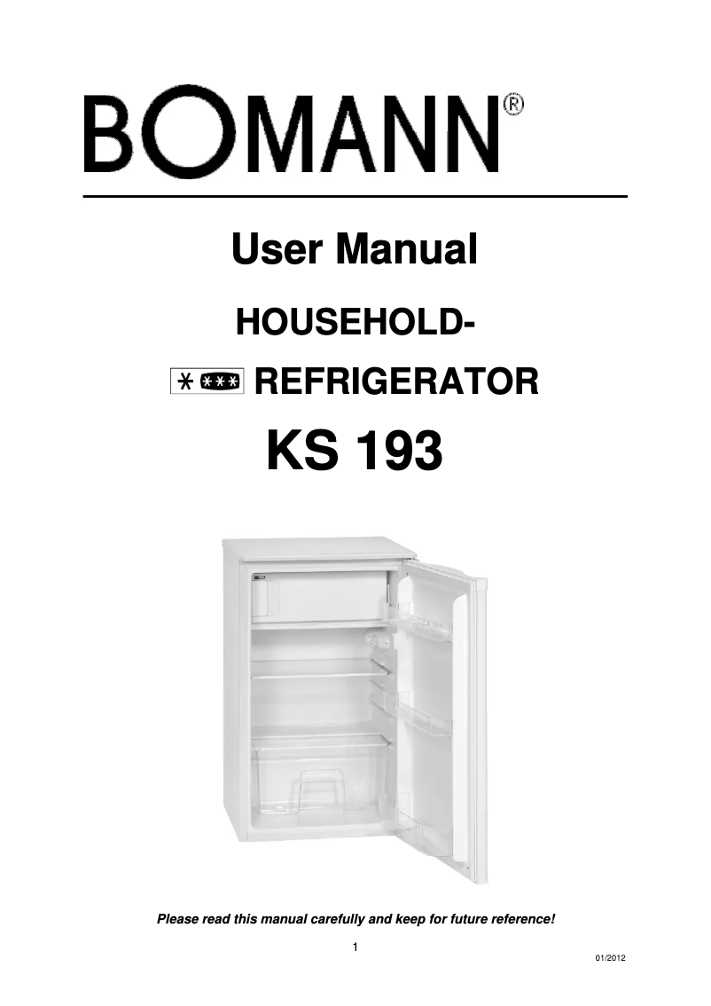 Image de la première page du manuel de l'appareil KS 193