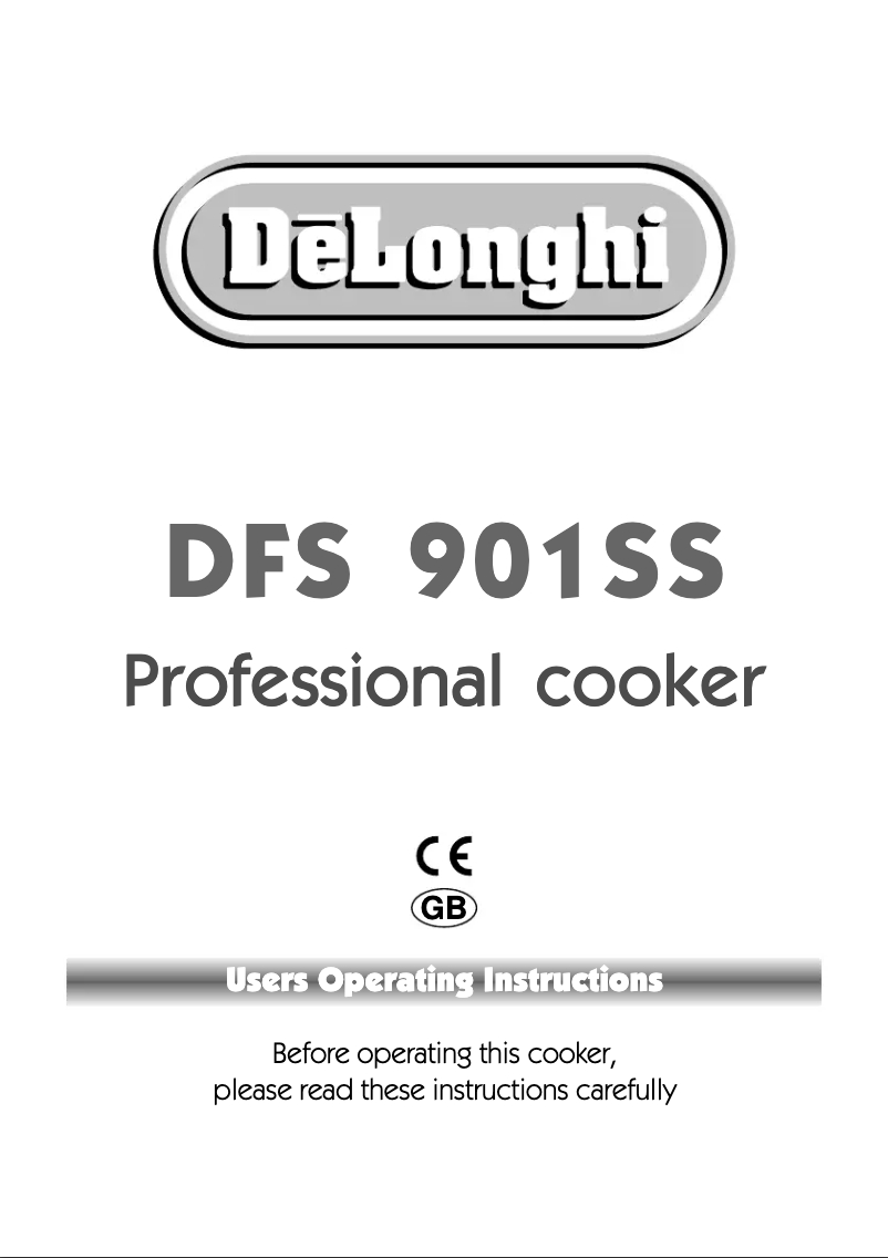 Page 1 de la notice Manuel utilisateur DeLonghi DFS 901 SS
