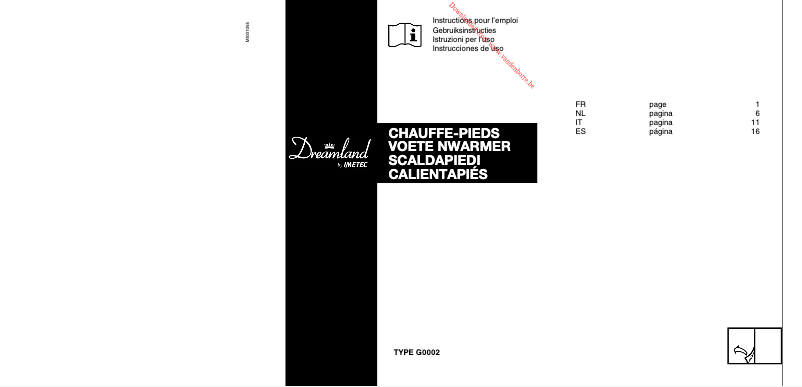 Page 1 de la notice Manuel utilisateur Dreamland 16022A