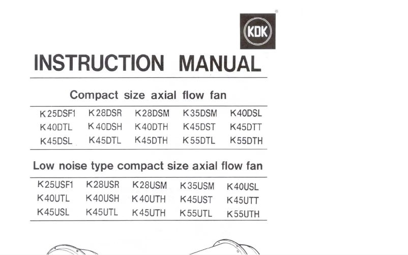 Page n°1 - Manuel utilisateur KDK K28DSM
