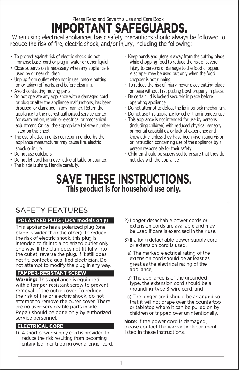 Page 1 de la notice Manuel utilisateur Applica PS1000B