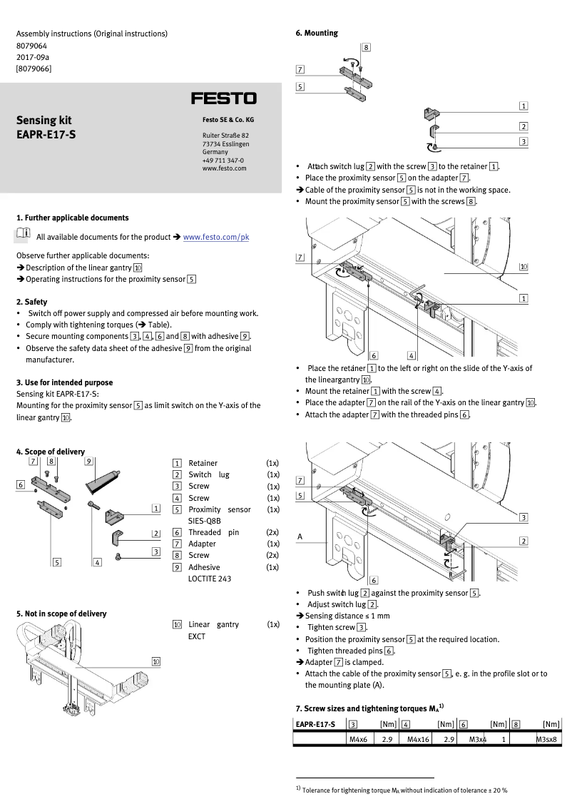 Image de la première page du manuel de l'appareil EAPR-E17-S