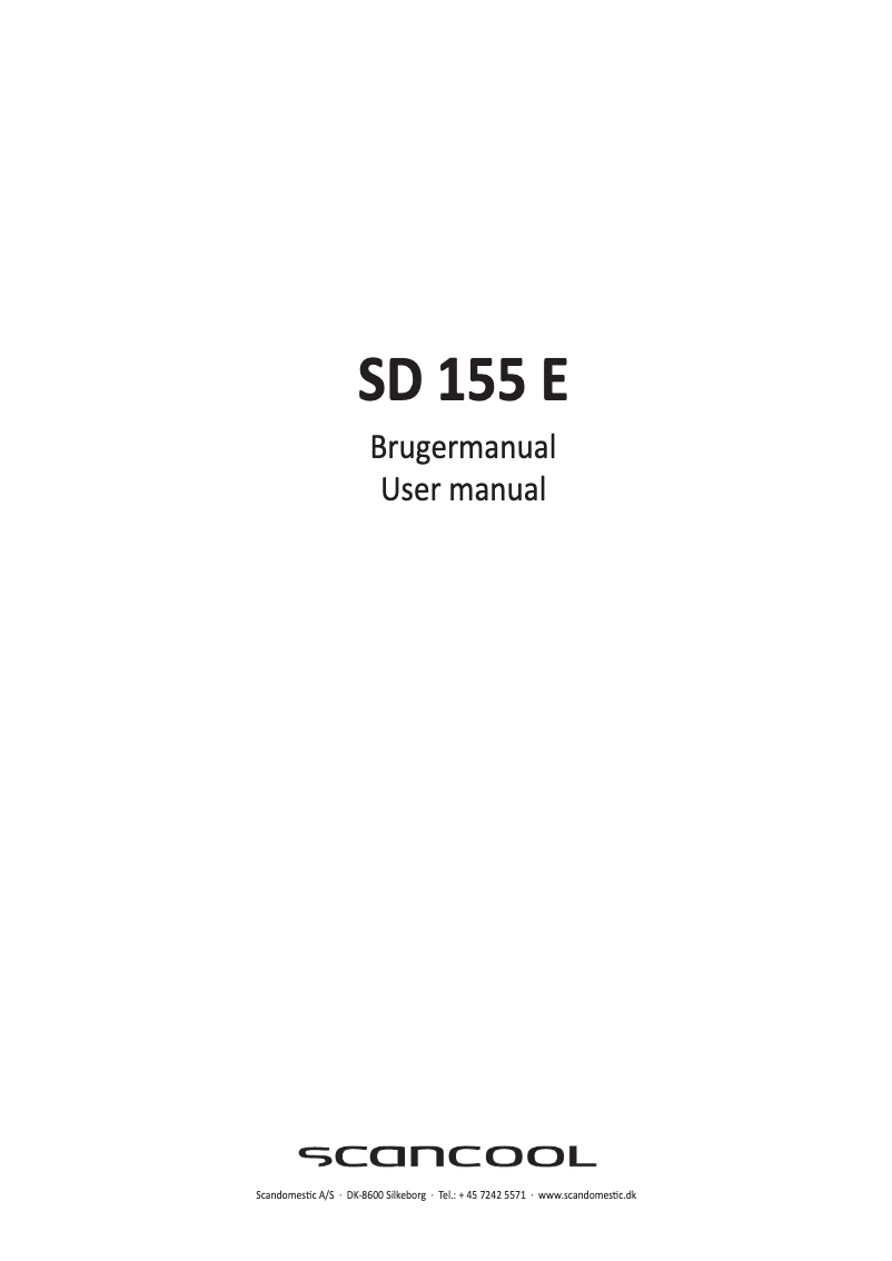 Image de la première page du manuel de l'appareil SD 155 E