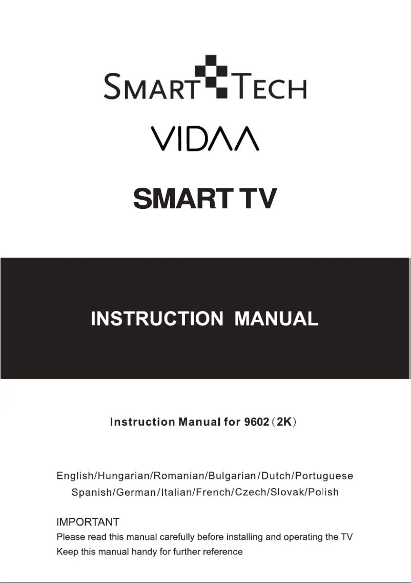 Page 1 de la notice Manuel utilisateur Smart Tech 40FV10V1