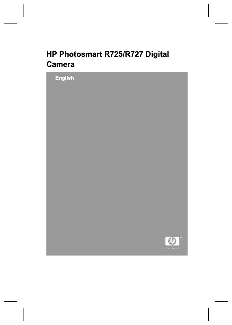 Page 1 de la notice Manuel utilisateur HP PhotoSmart R725