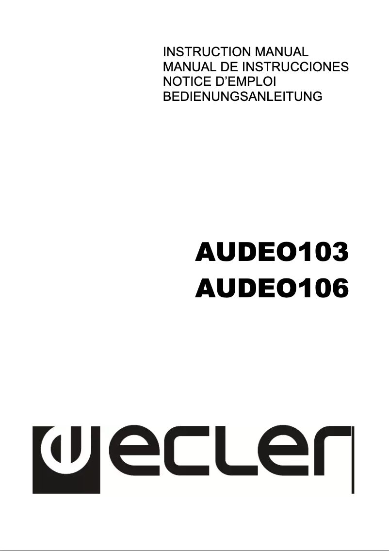 First page image of the manual for Audeo 103