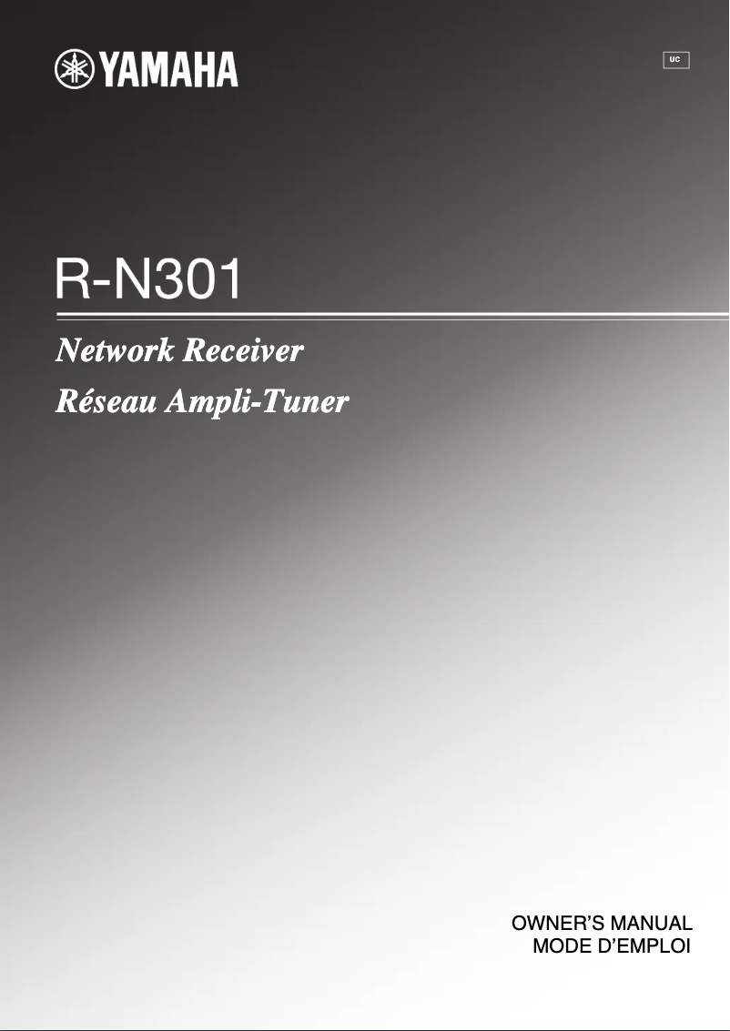 Page n°1 - Manuel utilisateur Yamaha R-N301