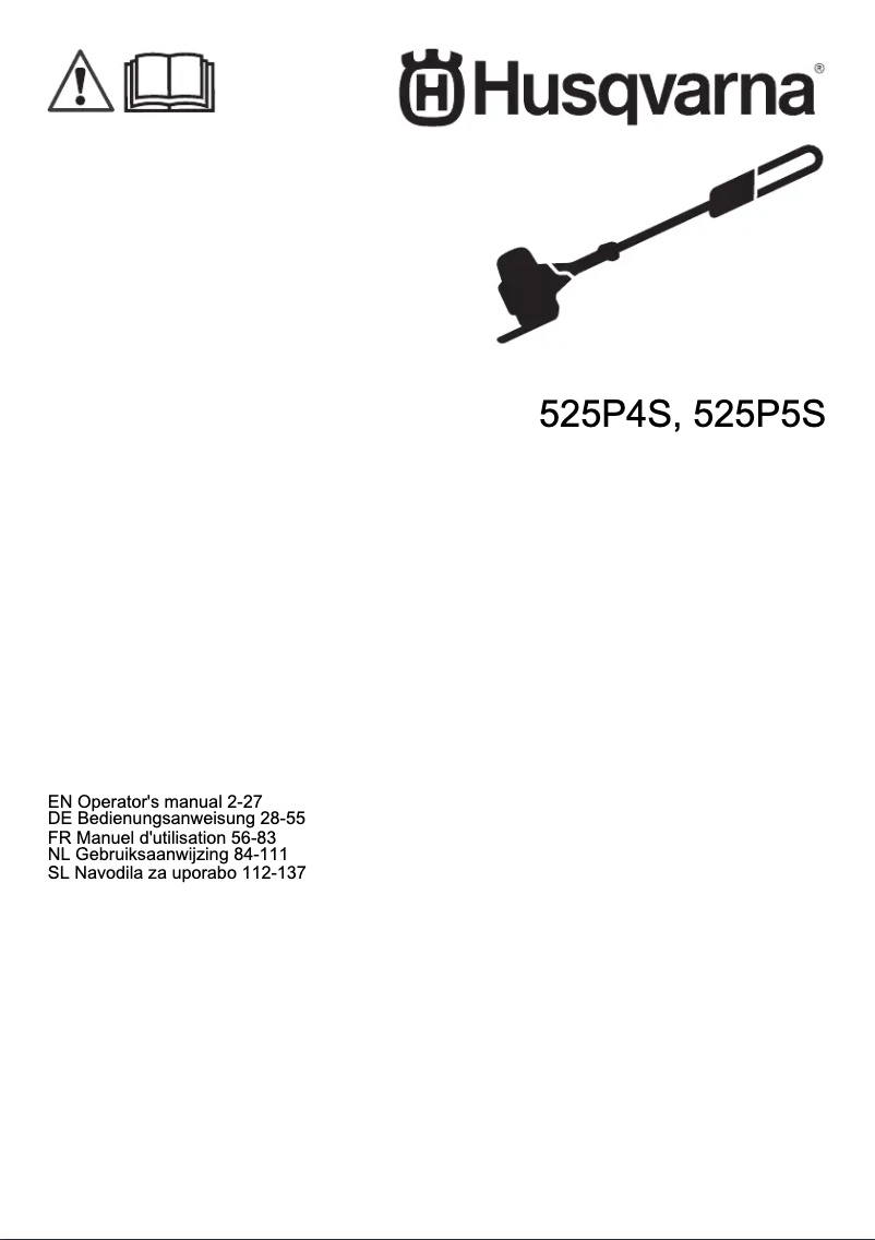 Page n°1 - Manuel utilisateur Husqvarna 525P4S