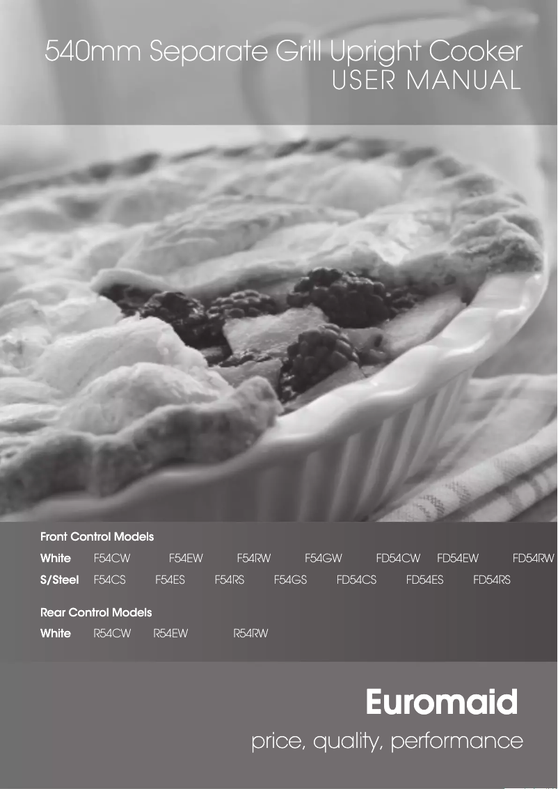 Page n°1 - Manuel utilisateur Euromaid R54RW