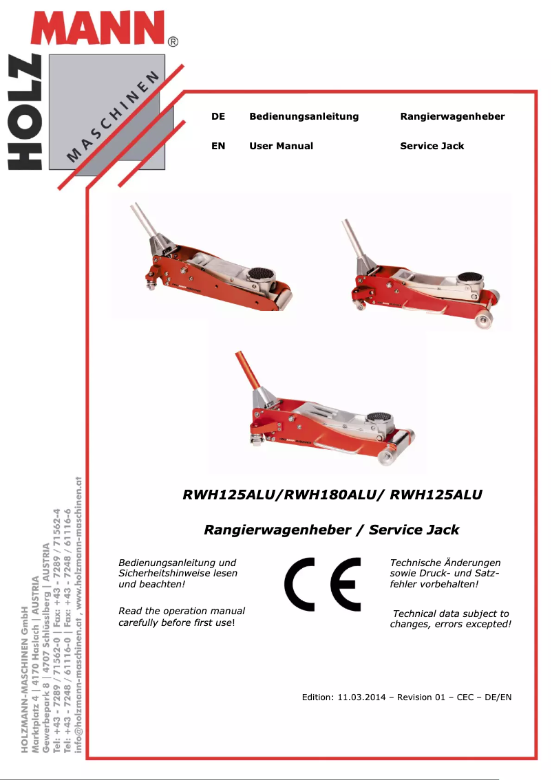 Image de la première page du manuel de l'appareil RWH125ALU