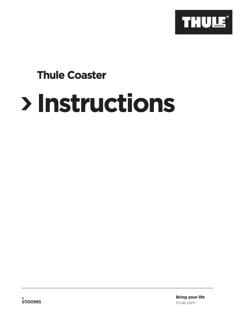 Page 1 de la notice Manuel utilisateur Thule Coaster Bicycle Trailer