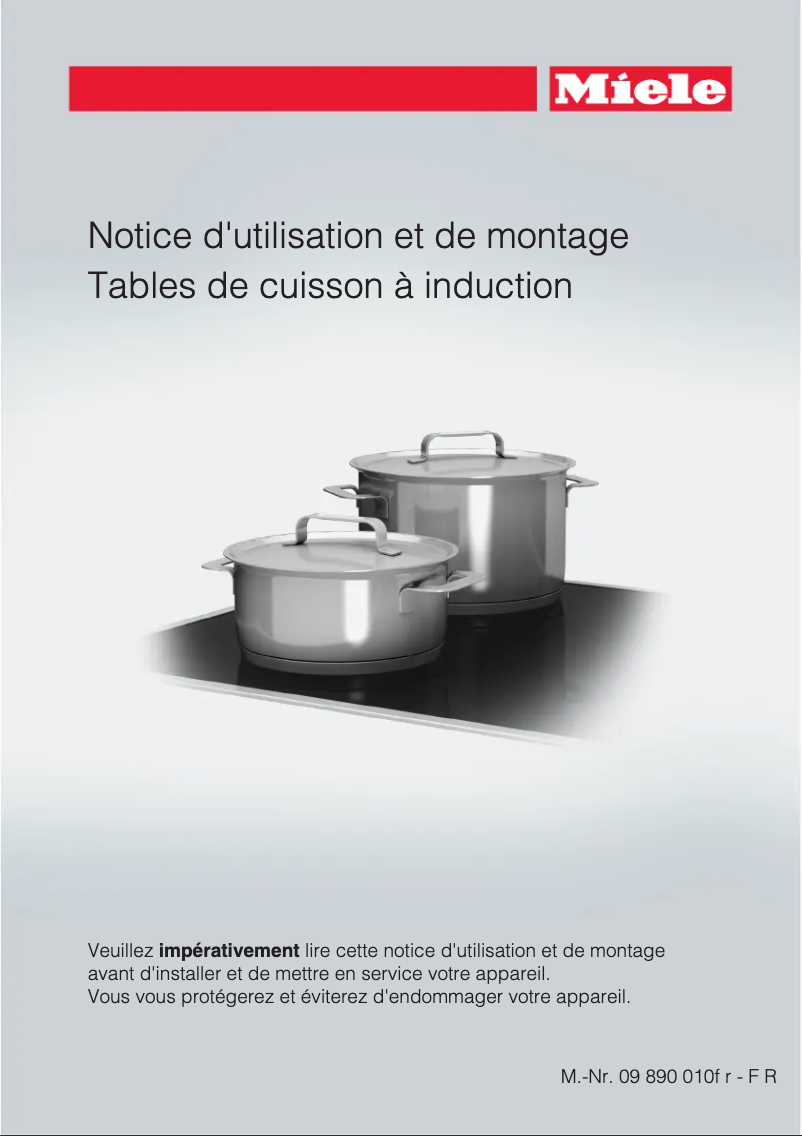 Page 1 de la notice Manuel utilisateur Miele KM 6307