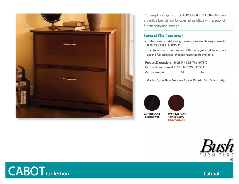 Page 1 de la notice Manuel utilisateur Bush Cabot WC31880-03