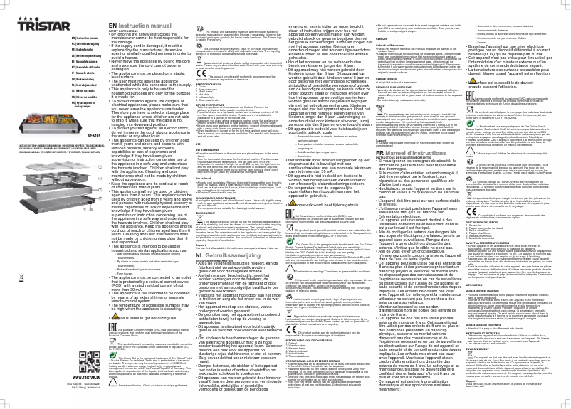 Image de la première page du manuel de l'appareil BP-6285