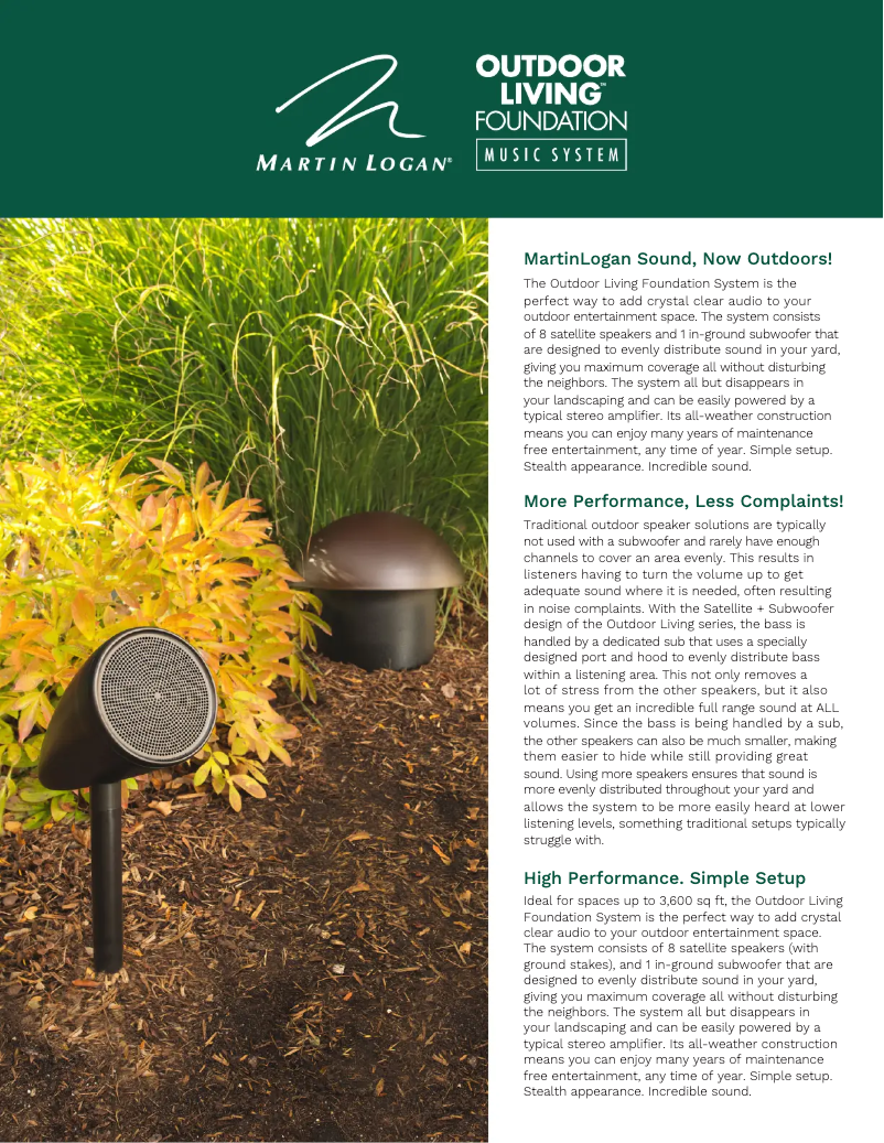 Image de la première page du manuel de l'appareil Outdoor Living Foundation ODFS81SYS